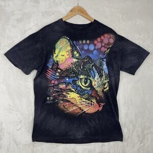 The Mountain Dean Russo Black Tee Large T Shirt Tie-Dye Psychedelic Grungecore